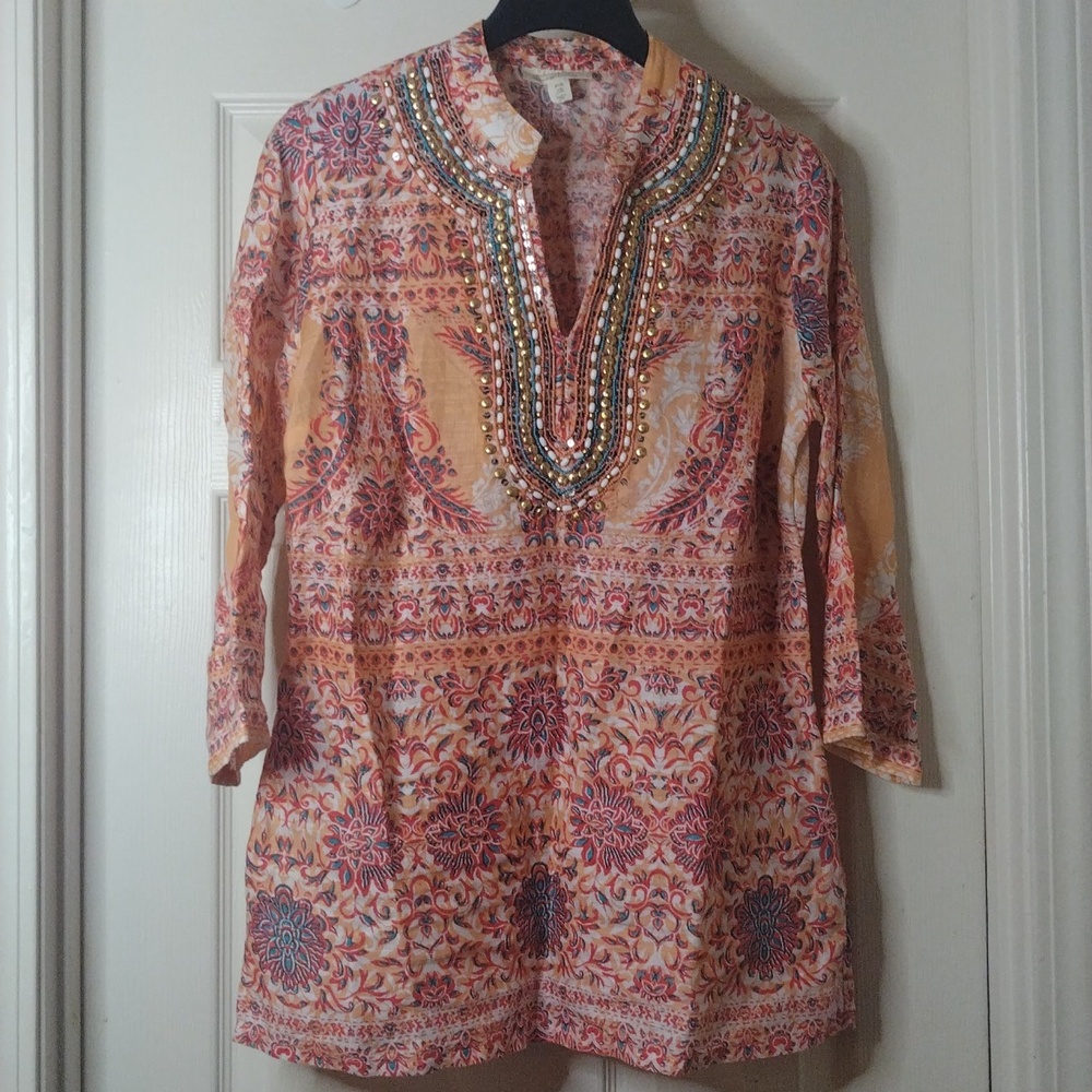LINEN CHARTER CLUB Luxury Petite Women's Top Size P/S